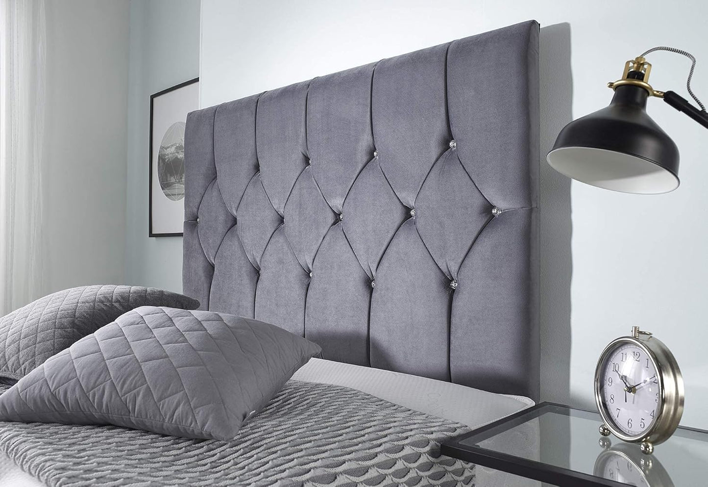 DIVAN BED CHESTERFIELD HEADBOARD