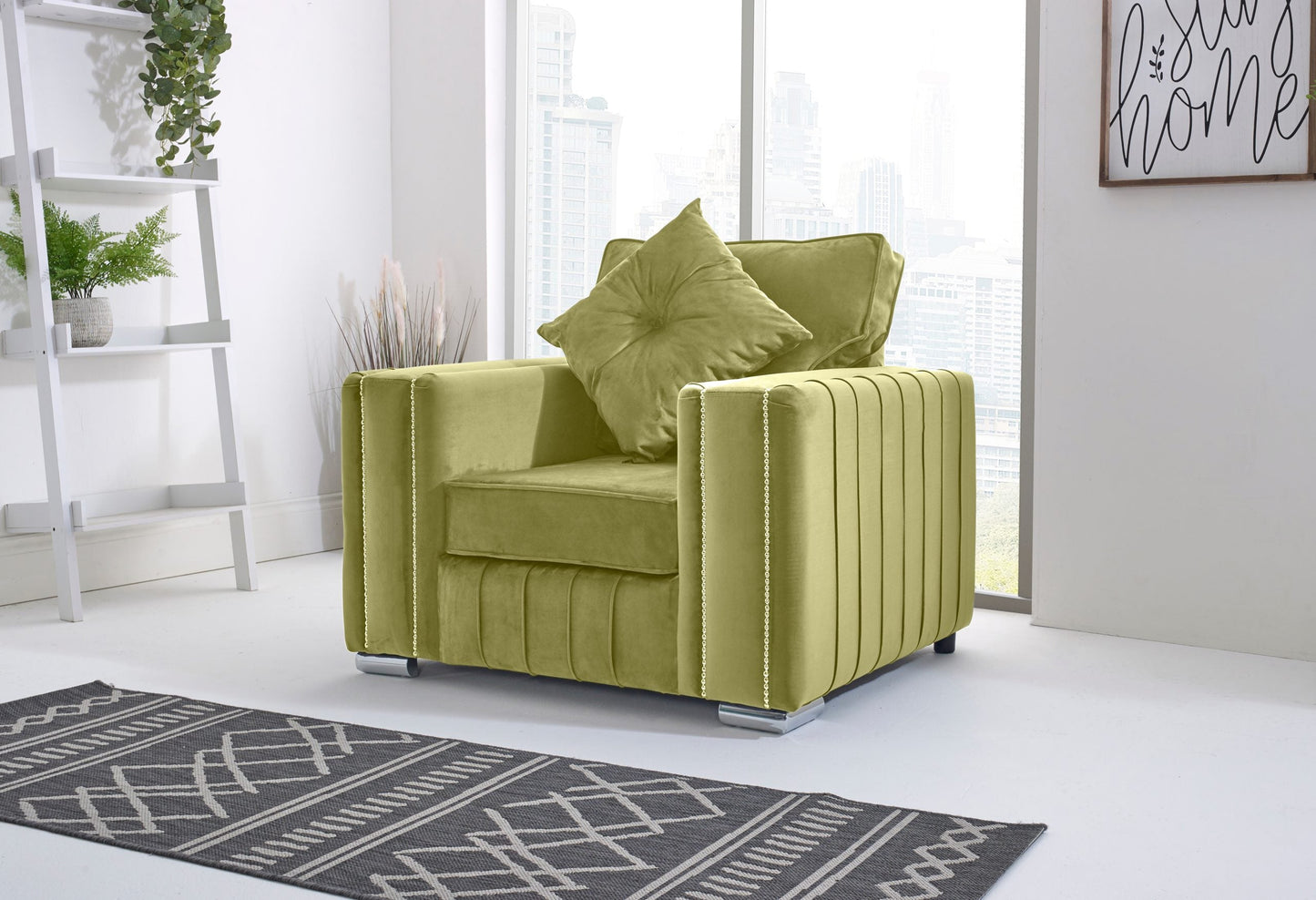 LILLY FULLBACK CORNER SOFA WITH PLUSH CUSHIONS