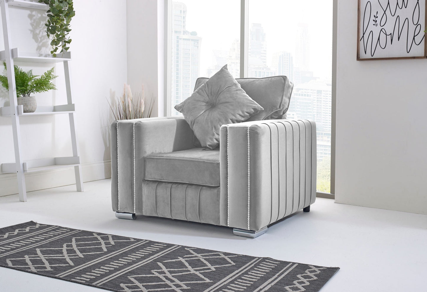 LILLY FULLBACK CORNER SOFA WITH PLUSH CUSHIONS
