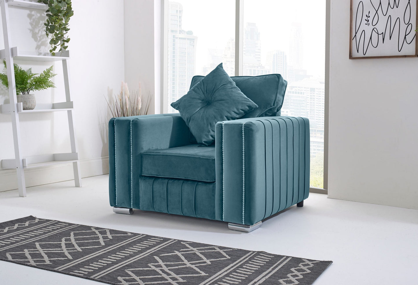 LILLY FULLBACK CORNER SOFA WITH PLUSH CUSHIONS