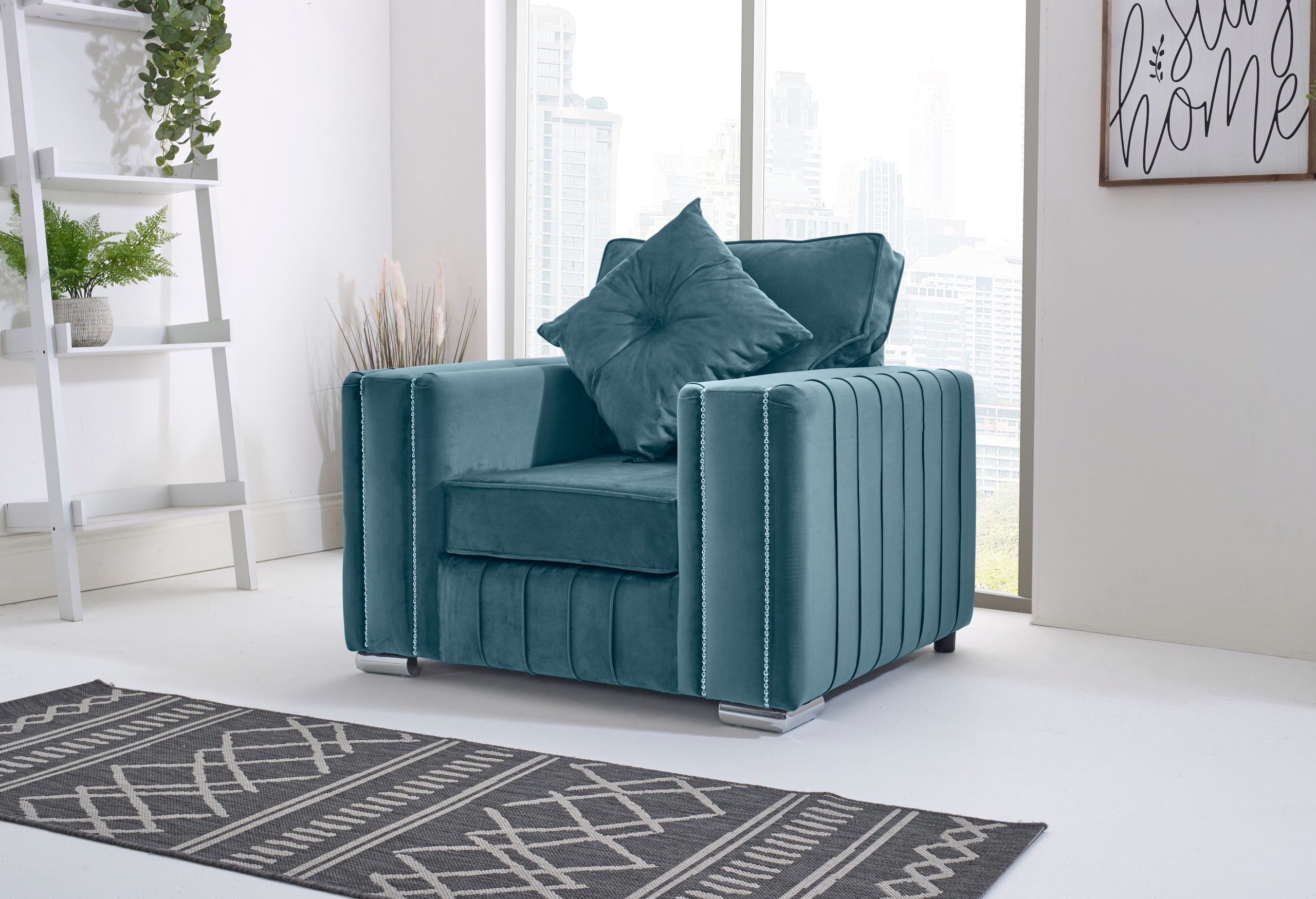 LILLY FULLBACK CORNER SOFA WITH PLUSH CUSHIONS