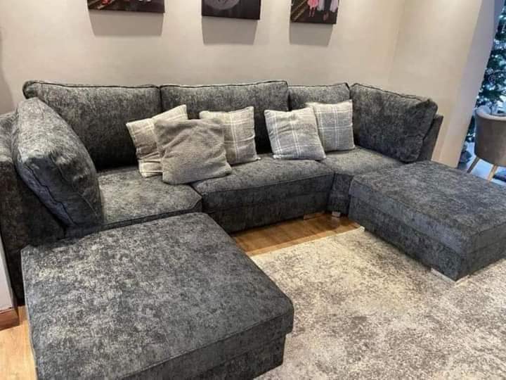 The Bishop Luxe U-Shape Sofa — Comes with 2 Giant Removable Stools!