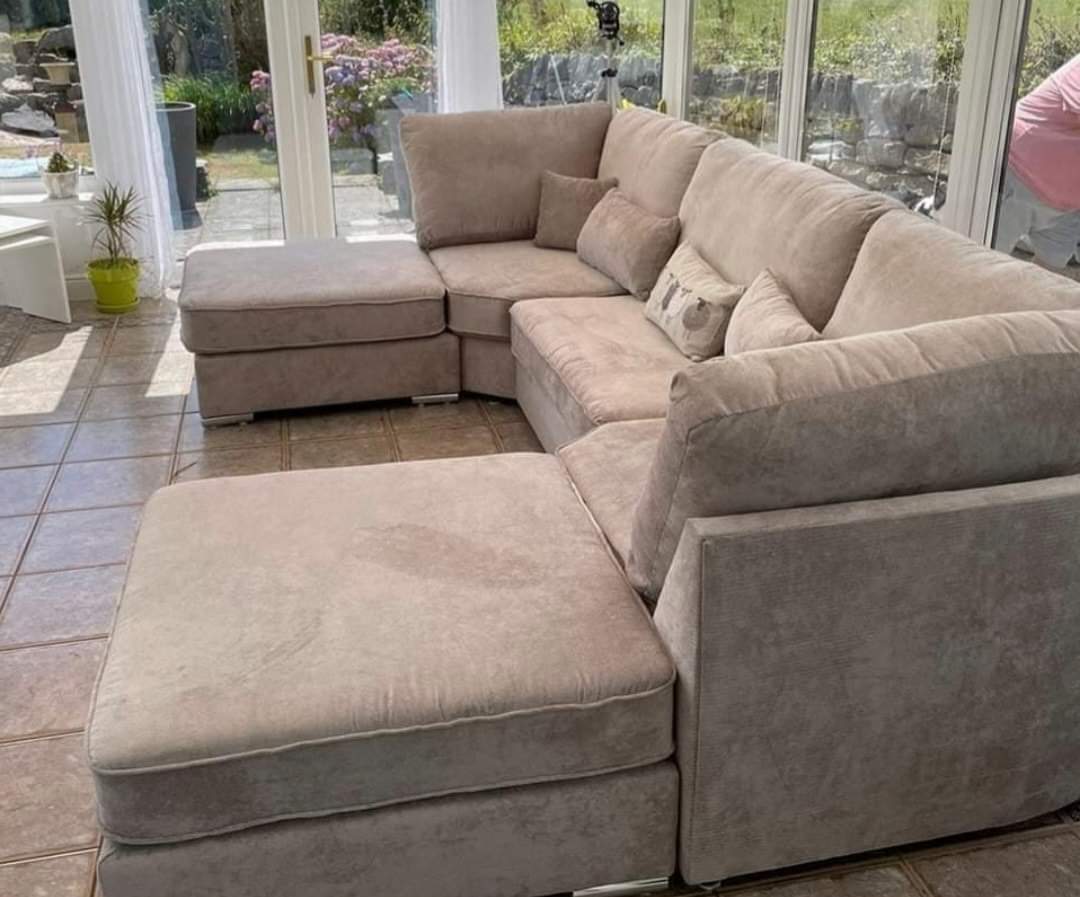 The Bishop Luxe U-Shape Sofa — Comes with 2 Giant Removable Stools!