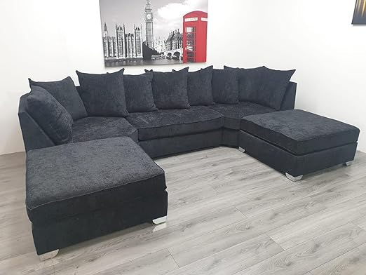 The Bishop Luxe U-Shape Sofa — Comes with 2 Giant Removable Stools!