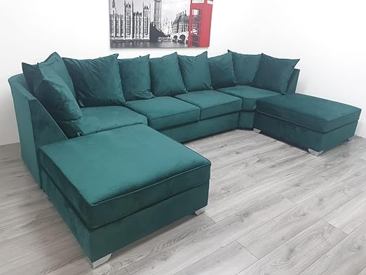 The Bishop Luxe U-Shape Sofa — Comes with 2 Giant Removable Stools!