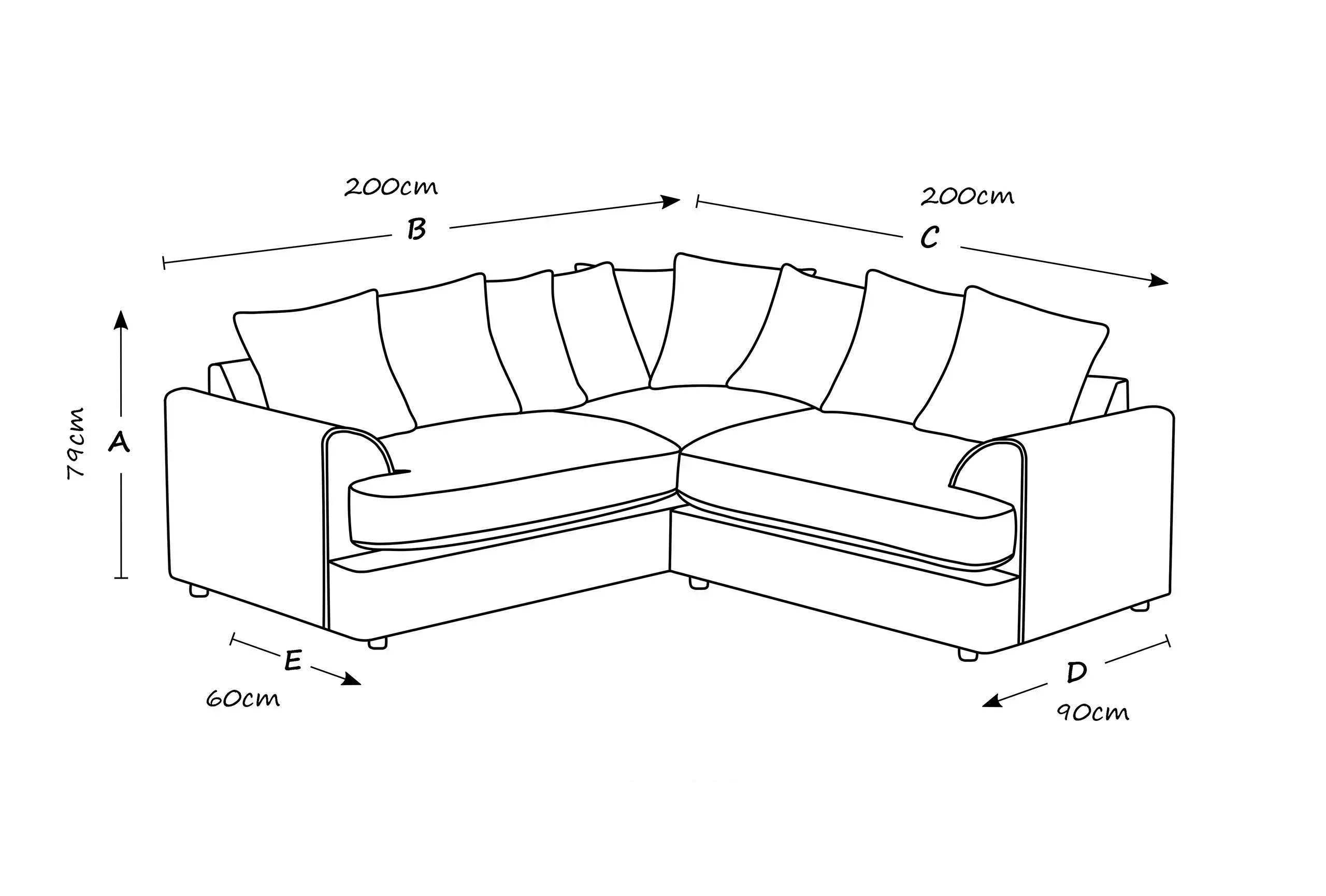 CRUSH VELVET LARGE CORNER SOFA WITH DUAL ARMREST
