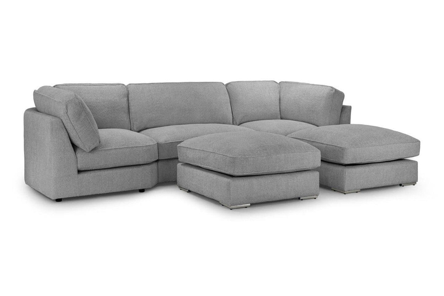 U-SHAPE BOUCLE/ TEDDY FABRIC SOFA