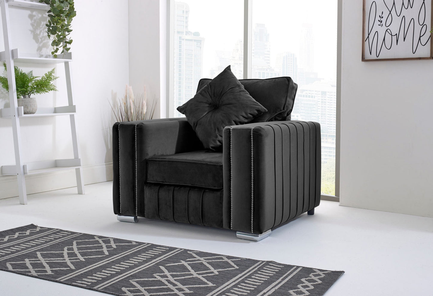 LILLY FULLBACK CORNER SOFA WITH PLUSH CUSHIONS