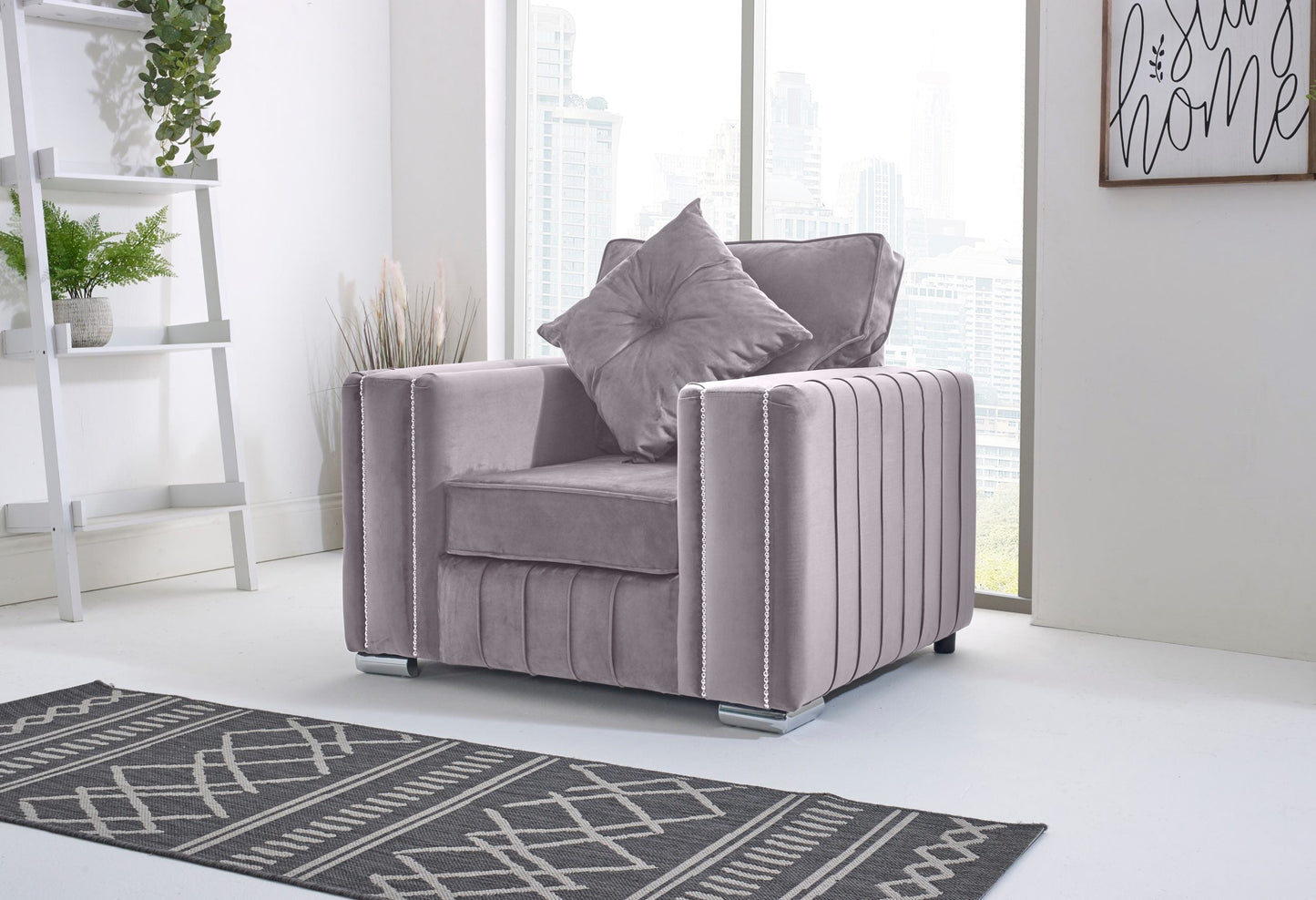 LILLY FULLBACK CORNER SOFA WITH PLUSH CUSHIONS