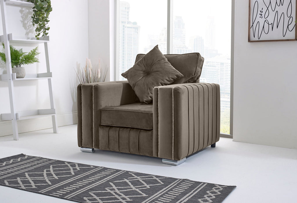 LILLY FULLBACK CORNER SOFA WITH PLUSH CUSHIONS
