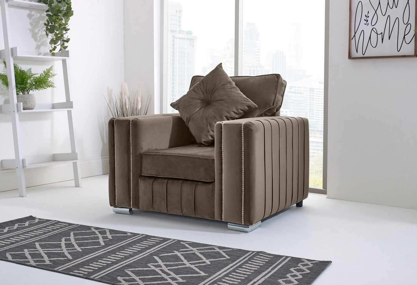LILLY FULLBACK CORNER SOFA WITH PLUSH CUSHIONS