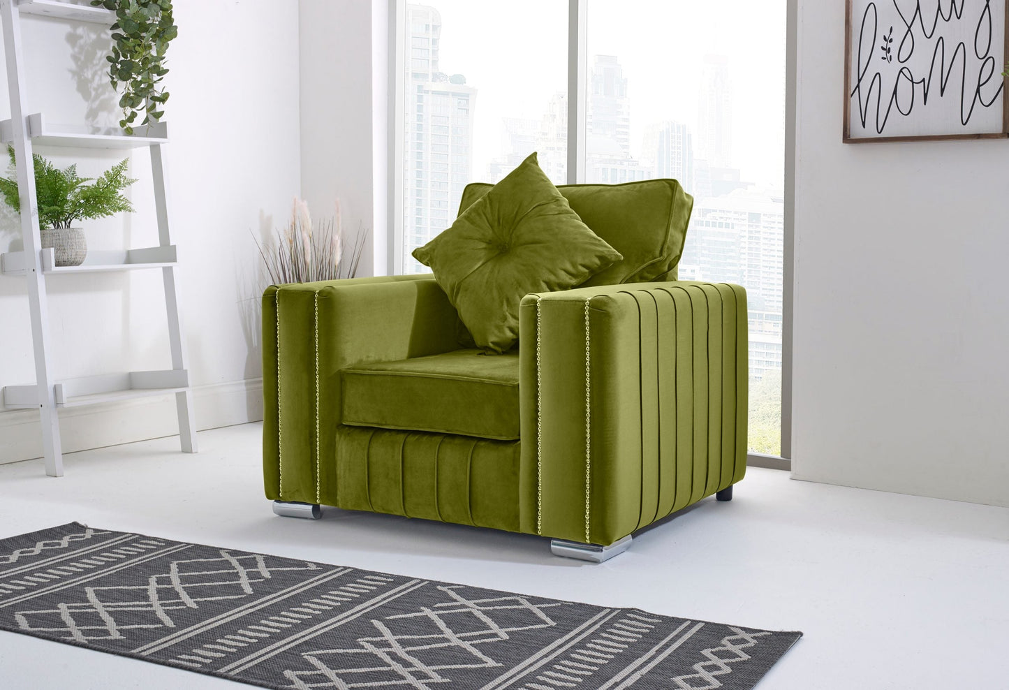 LILLY FULLBACK CORNER SOFA WITH PLUSH CUSHIONS