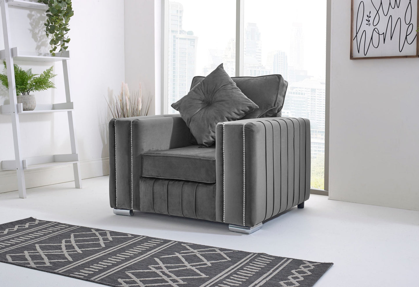 LILLY FULLBACK CORNER SOFA WITH PLUSH CUSHIONS