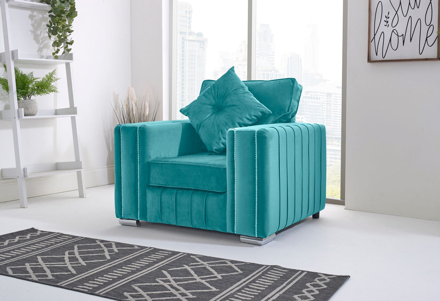 LILLY FULLBACK CORNER SOFA WITH PLUSH CUSHIONS