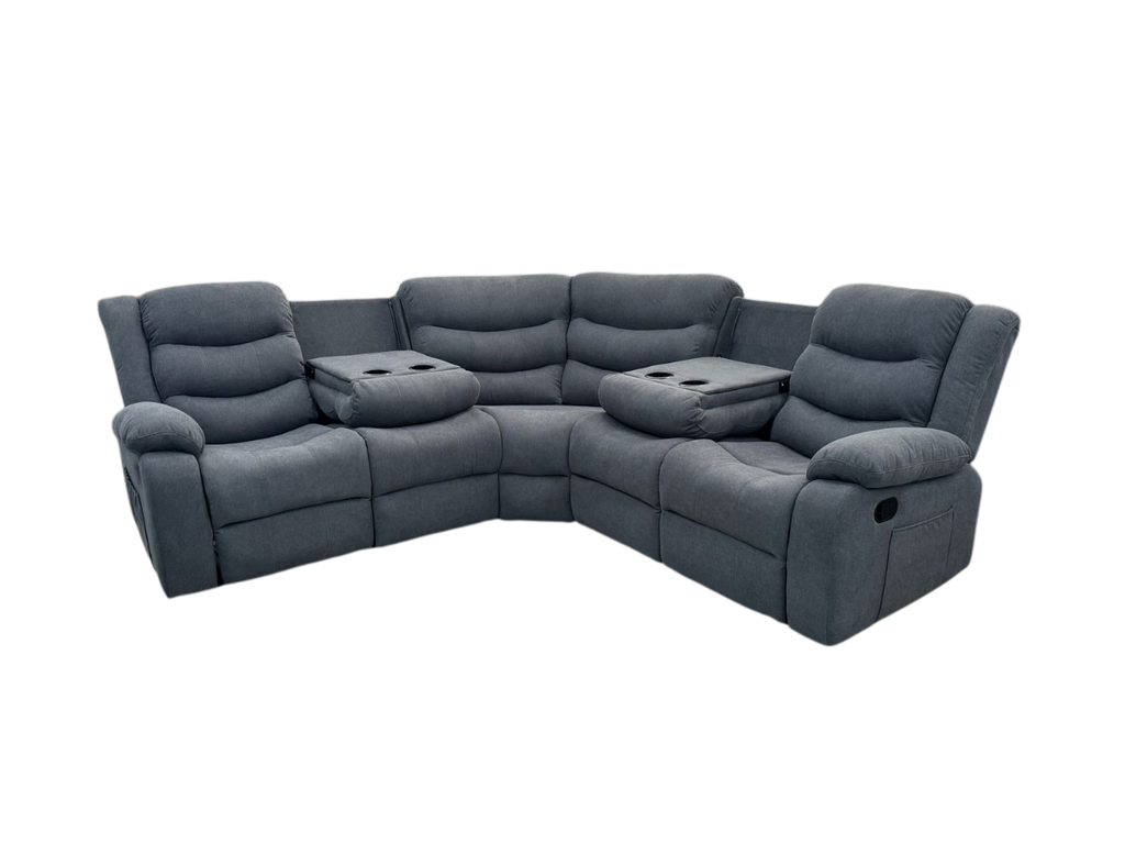 Sorrentino Grey Fabric Corner Sofa