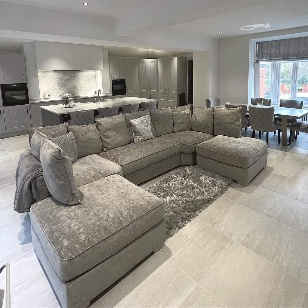 The Bishop Luxe U-Shape Sofa — Comes with 2 Giant Removable Stools!