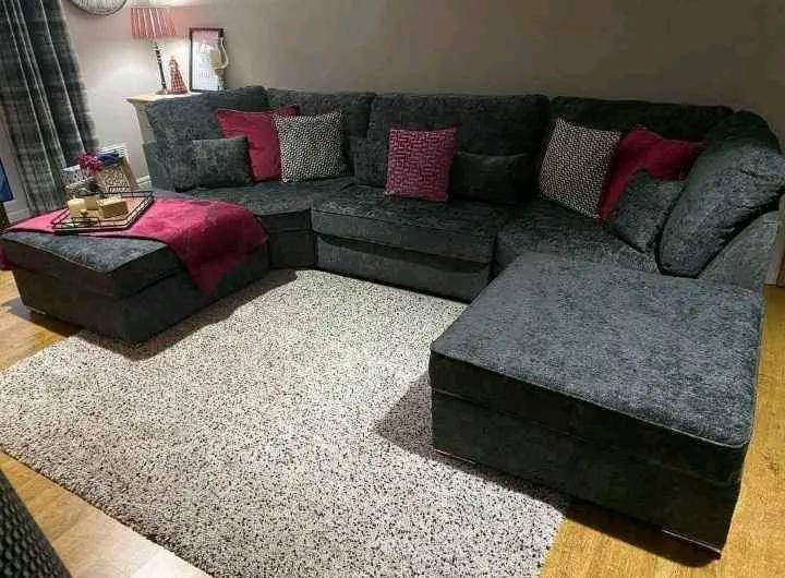 The Bishop Luxe U-Shape Sofa — Comes with 2 Giant Removable Stools!