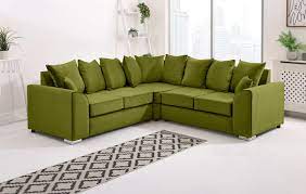PLUSH VELVET LARGE CORNER SOFA WITH DUAL ARMREST
