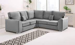 PLUSH VELVET LARGE CORNER SOFA WITH DUAL ARMREST