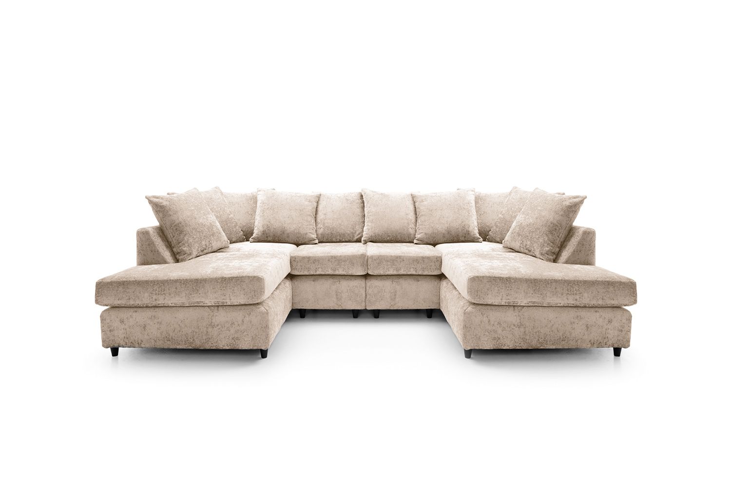 CHENILLE FABRIC U SHAPE SOFA BEIGE