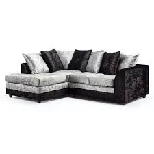 CRUSHED VELVET CORNER SOFA